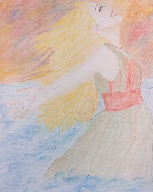 "Jesus, I Am Yours", pastels, author: Anna Oh